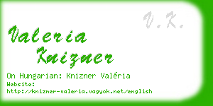 valeria knizner business card